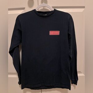 Simply Southern Women’s Long Sleeve Pink Elephant Design (Color: Black)